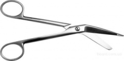 Ножницы Н-14 для разрезания повязок с пуговкой, горизонтально-изогнутые 185 мм